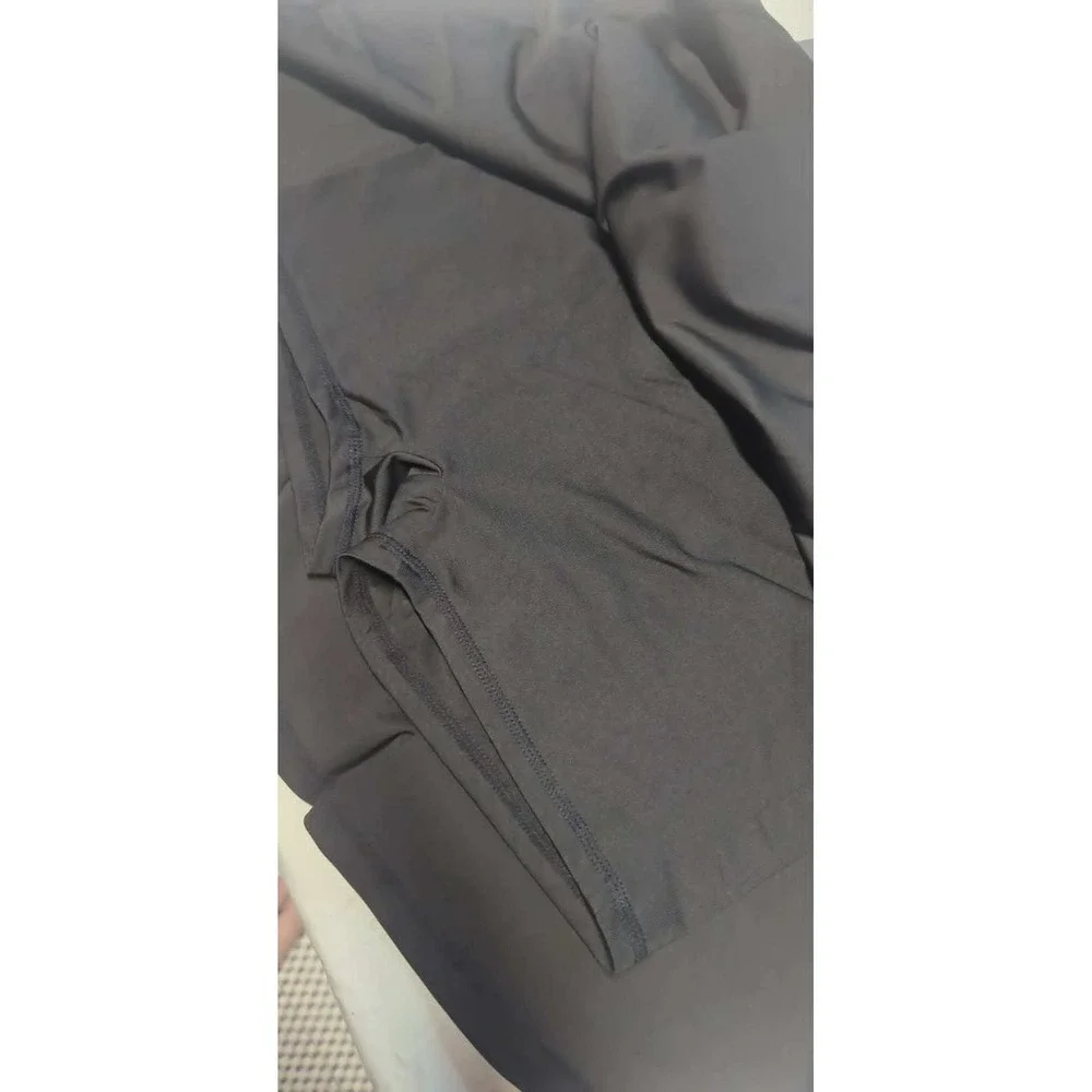 Athletic Crossover Waist Skort Black Grey Flared Tennis Golf Mini Skirt 26